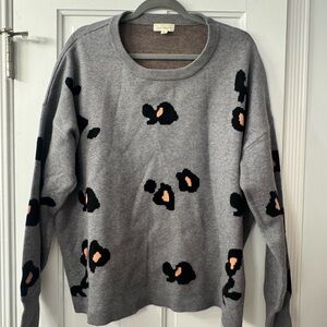 Promesa Gray and Black Patterned Sweater